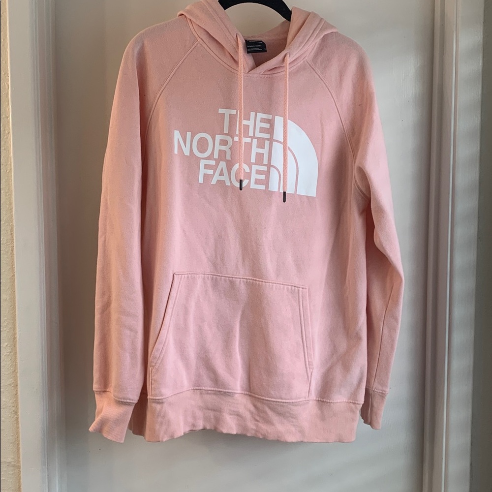 The North Face Women’s Light Pink Soft Casual Pullover Hoodie Size L